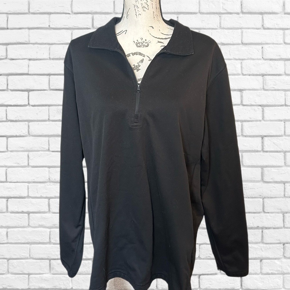 The North Face Mens Black Quarter Zip Pullover Long Sleeve Shirt XL Activewear